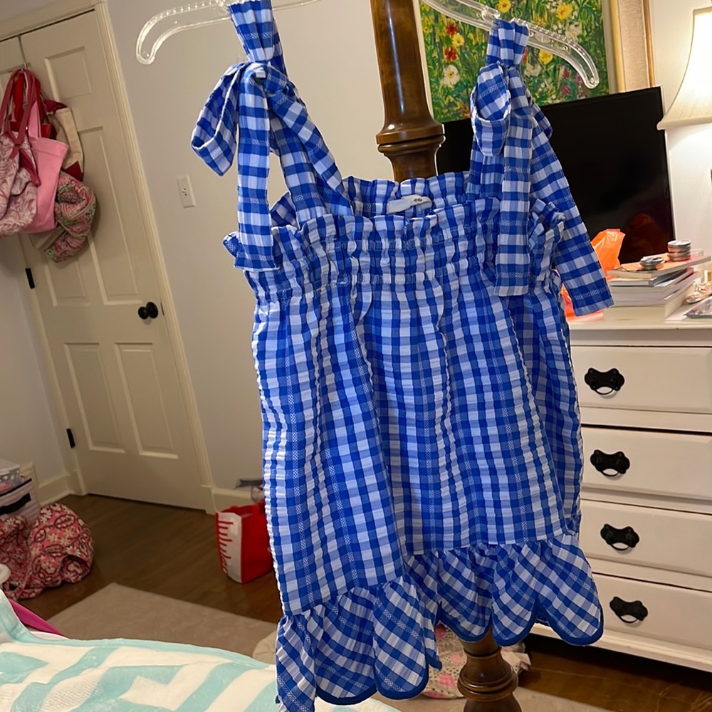 Blue and white shirt size small! In perfect shape!